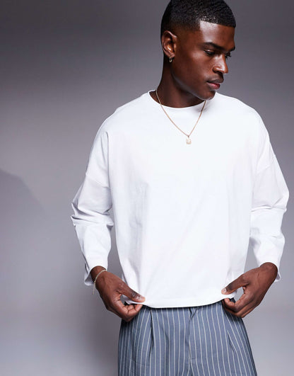 Heavyweight Extreme Oversized Boxy Long Sleeve T-Shirt