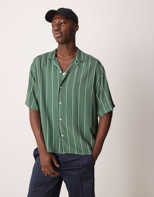 Oversized Boxy Striped Shirt