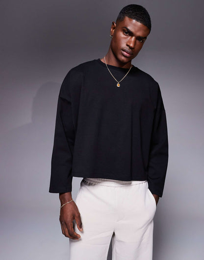 Heavyweight Extreme Oversized Boxy Long Sleeve T-Shirt