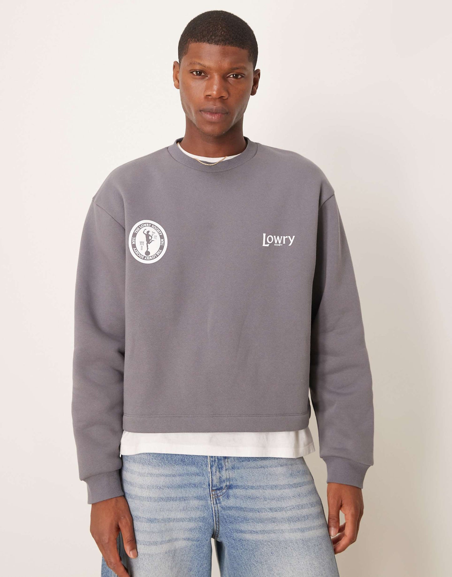 Oversized Sweatshirt With Chest Print