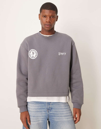 Oversized Sweatshirt With Chest Print