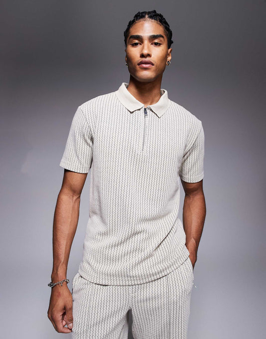 Jacquard Polo Co-Ord