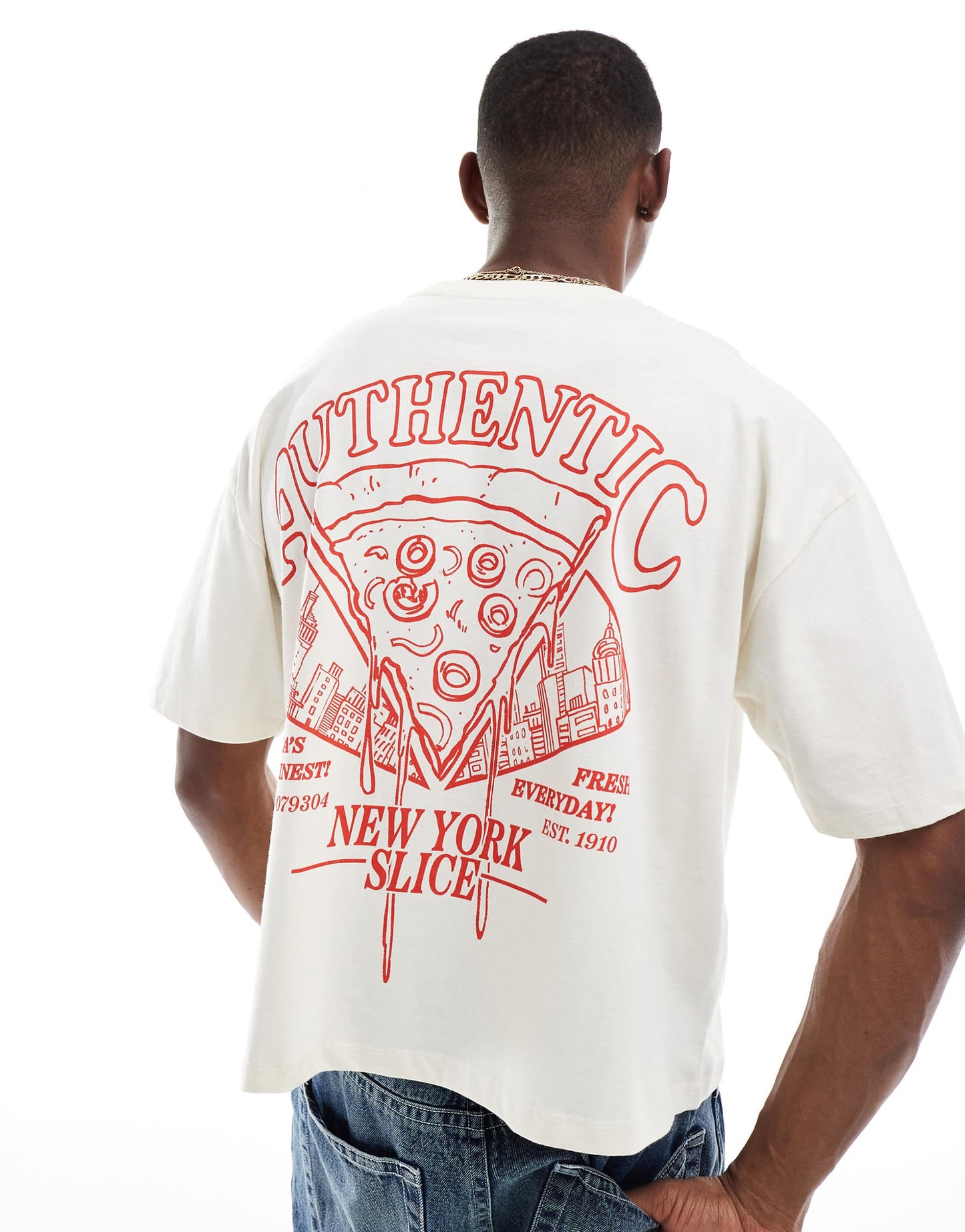 Boxy Oversized T-Shirt With Cartoon Graphic