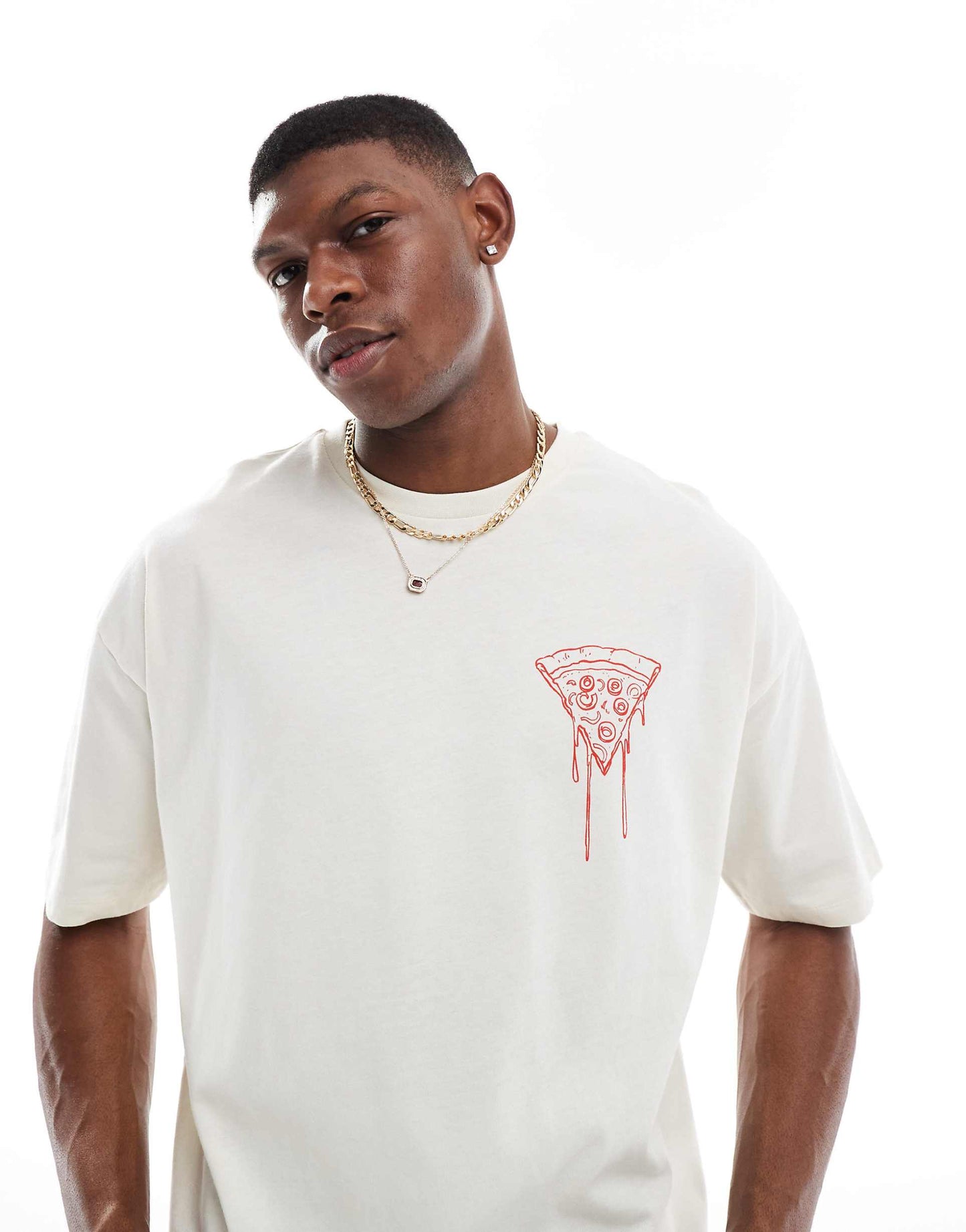 Boxy Oversized T-Shirt With Cartoon Graphic