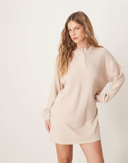 Super Soft Henley Mini Dress