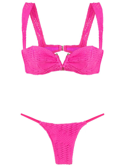 Woven Balconete Bikini Set
