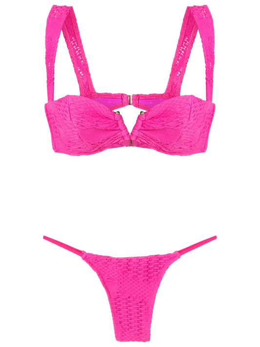 Woven Balconete Bikini Set
