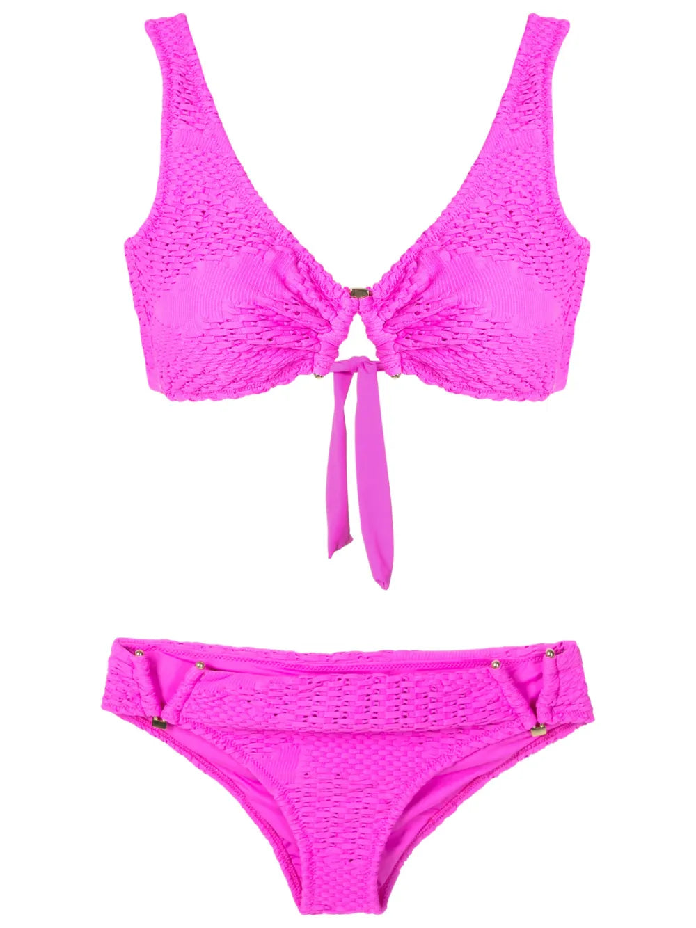 Woven Cut-Out Bikini Set