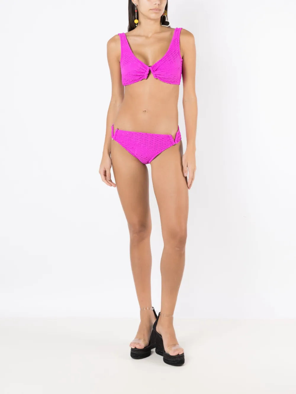 Woven Cut-Out Bikini Set