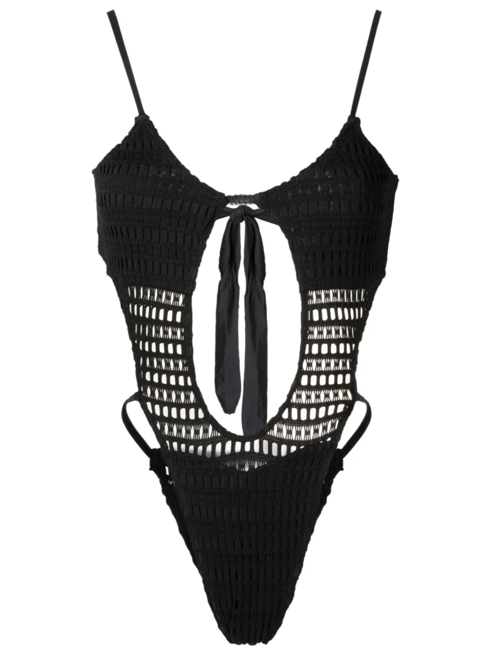 Open-Knit Cut-Out One-Piece