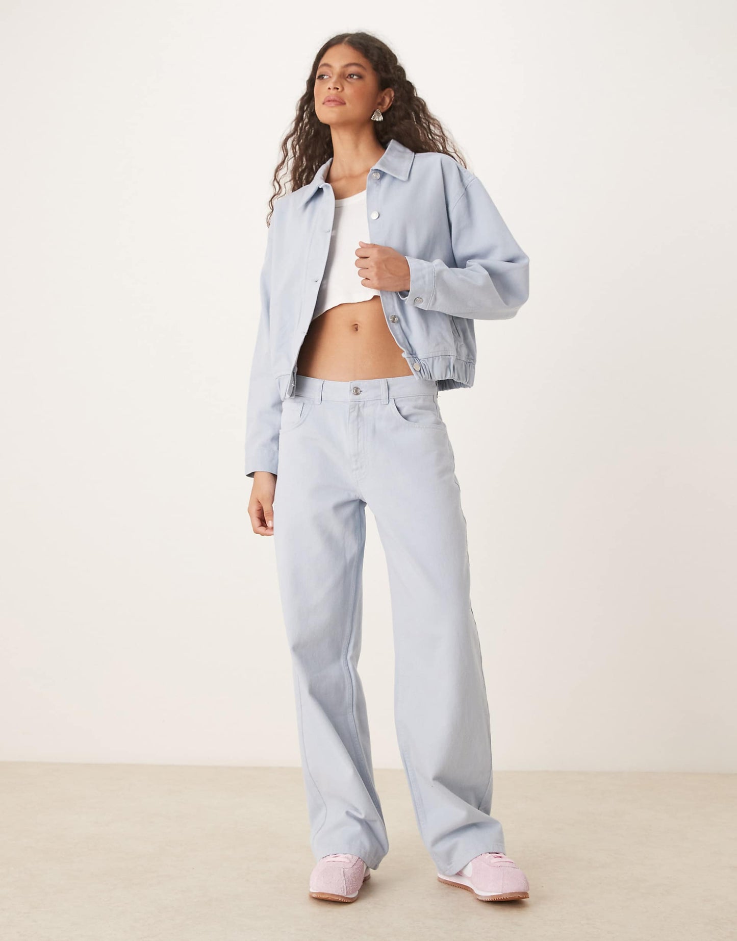 Oversized Denim Bomber Jacket