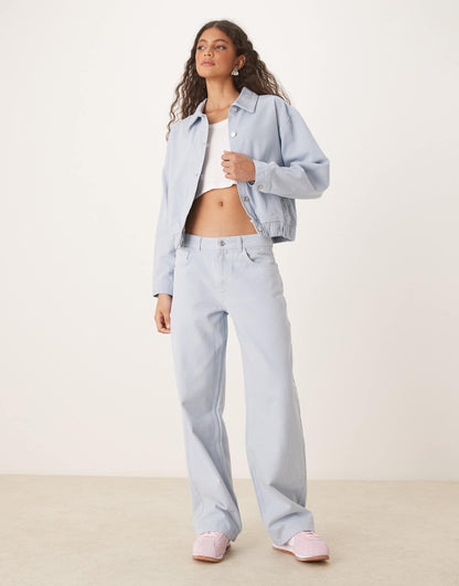 Oversized Denim Bomber Jacket