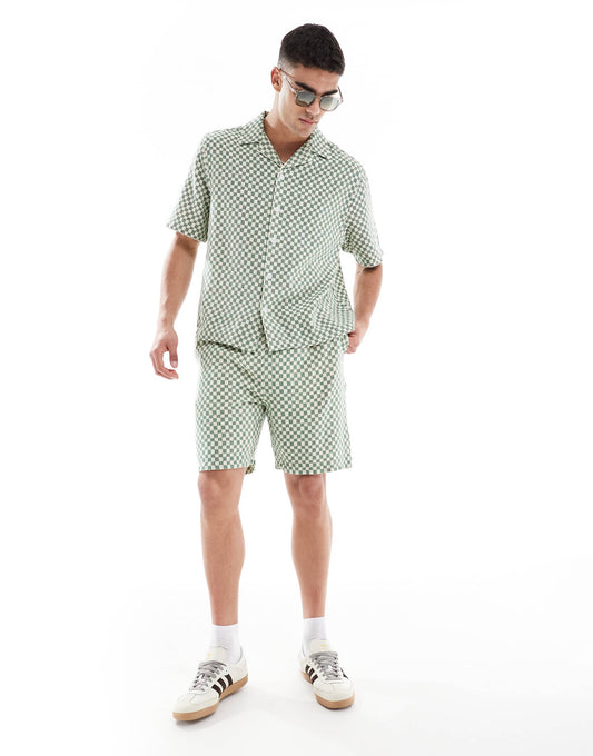 Checkerboard Shorts Co-Ord
