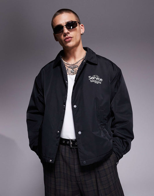 Oversized Cropped Coach Jacket