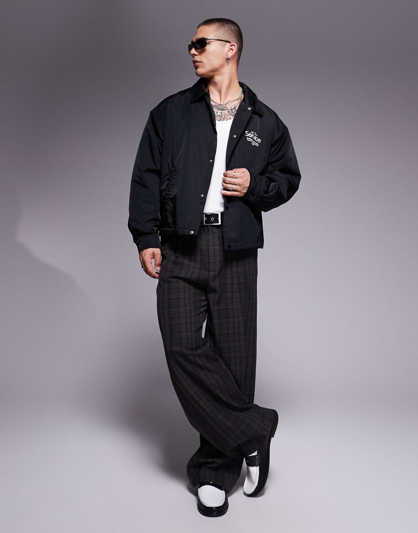 Oversized Cropped Coach Jacket
