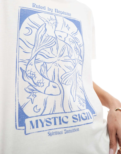 'Mystic Sign' Graphic Oversized T-Shirt