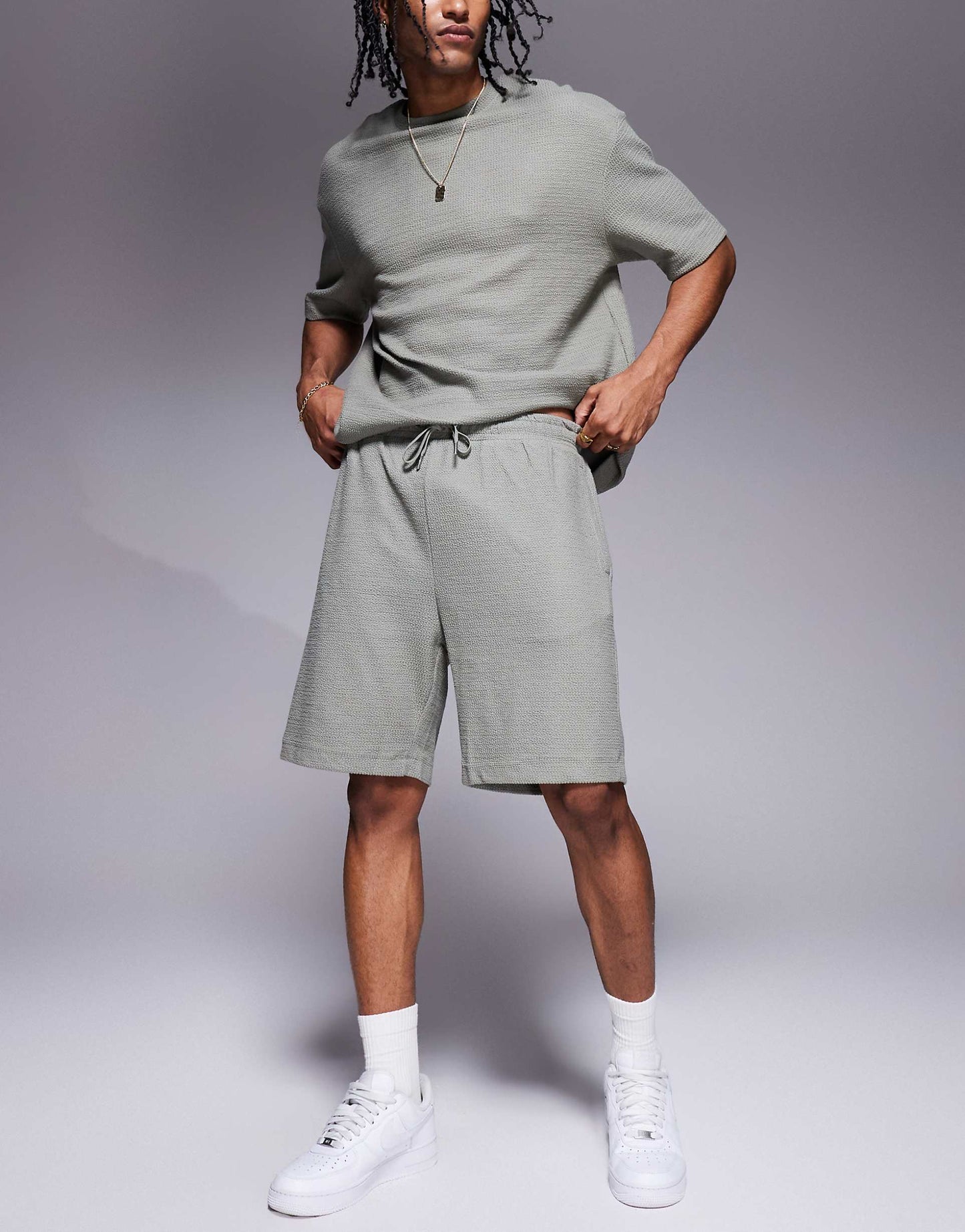 Textured Shorts Co-Ord