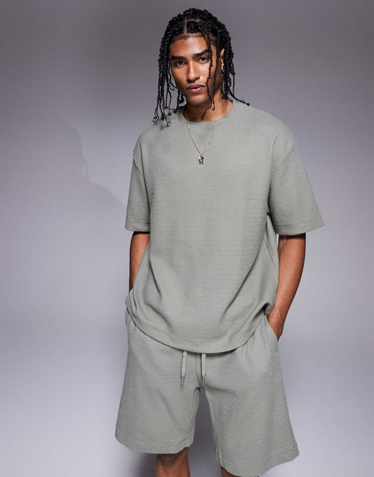 Textured T-Shirt Co-Ord