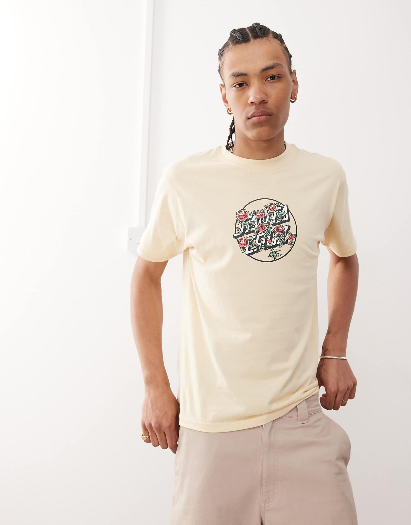 Stacked Dot Rose Graphic Logo T-Shirt