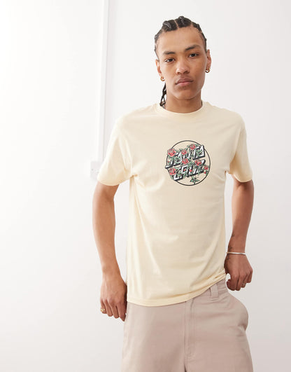 Stacked Dot Rose Graphic Logo T-Shirt