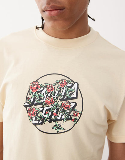 Stacked Dot Rose Graphic Logo T-Shirt