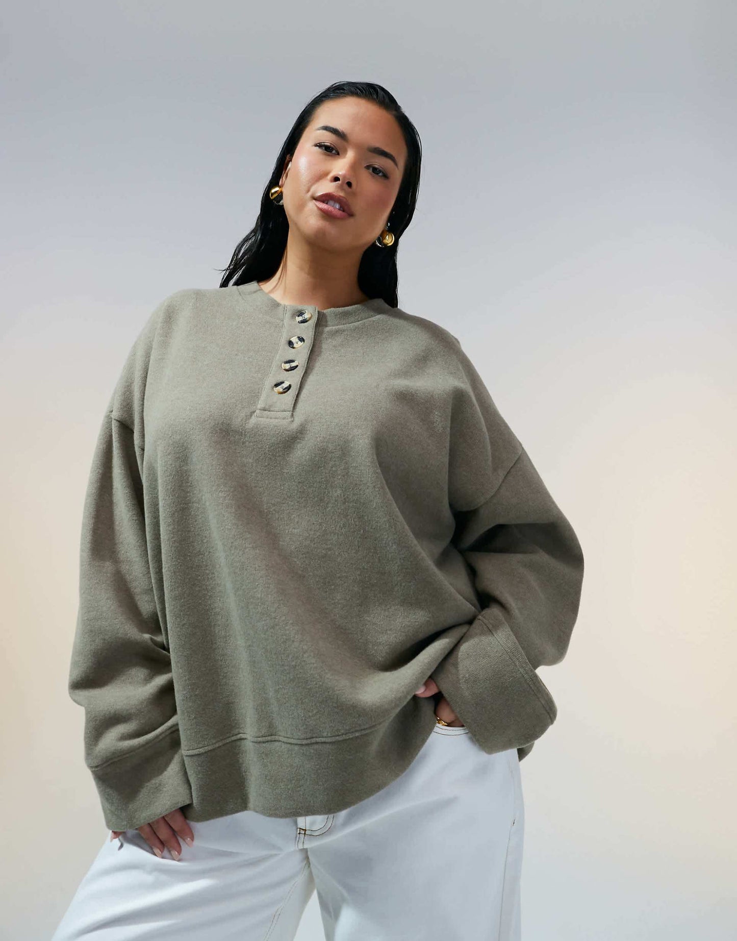 Curve Soft Touch Oversized Henley