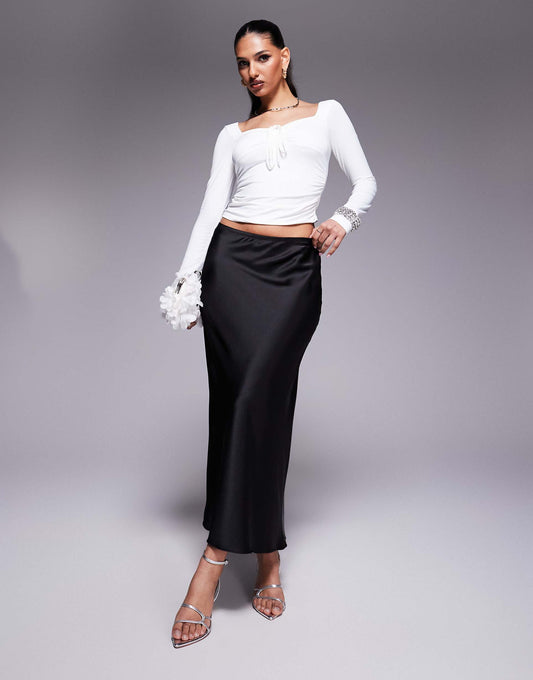 Maxi Satin Skirt