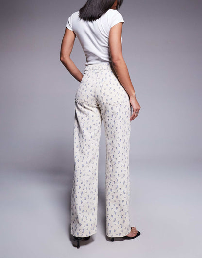 Ditsy Floral Relaxed Straight Jean