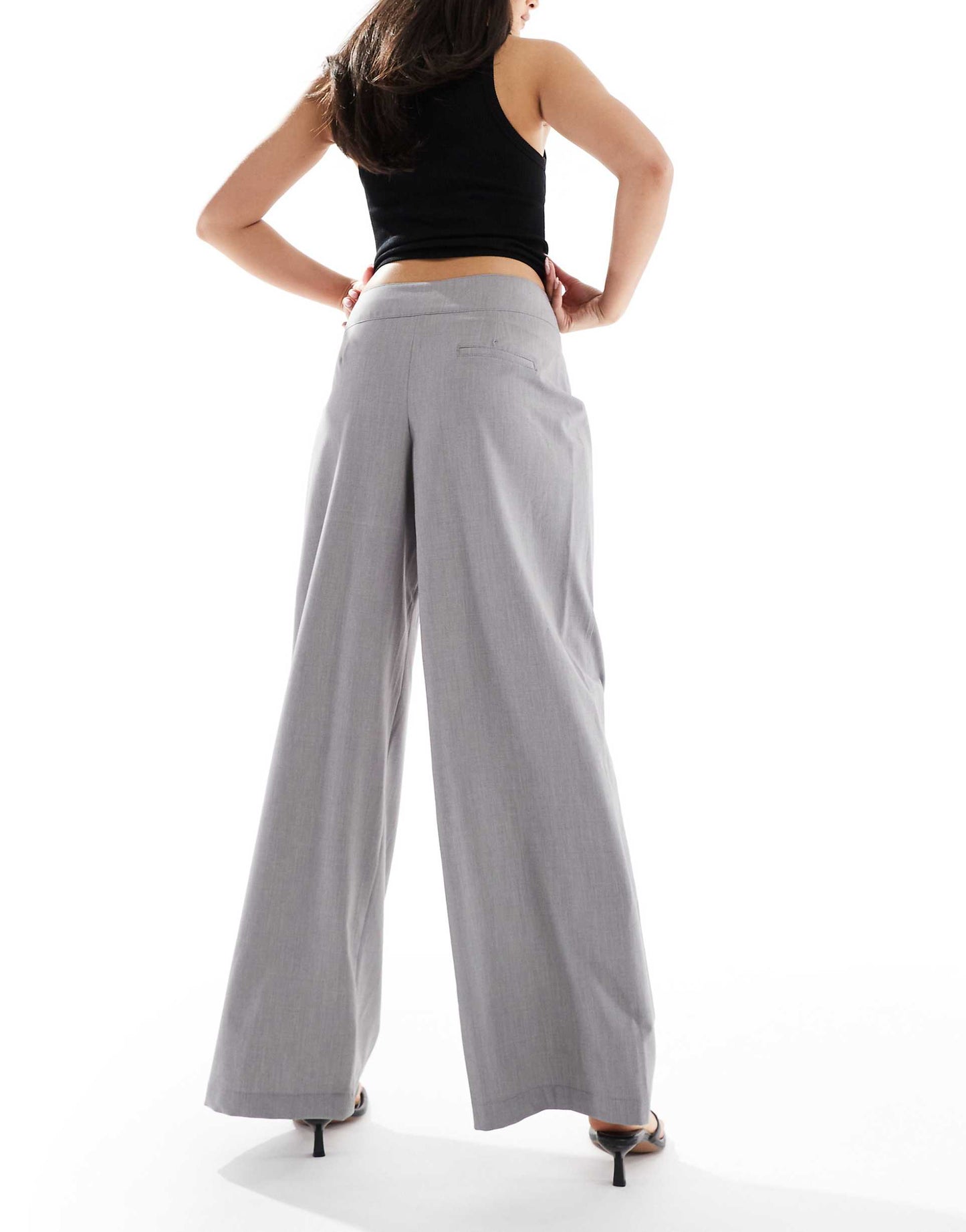 Wide Leg Tailored Trouser With Belt Detail