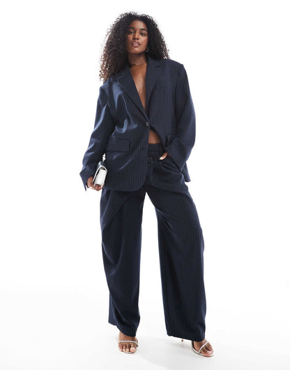 Wide Leg Tailored Trousers Co-Ord