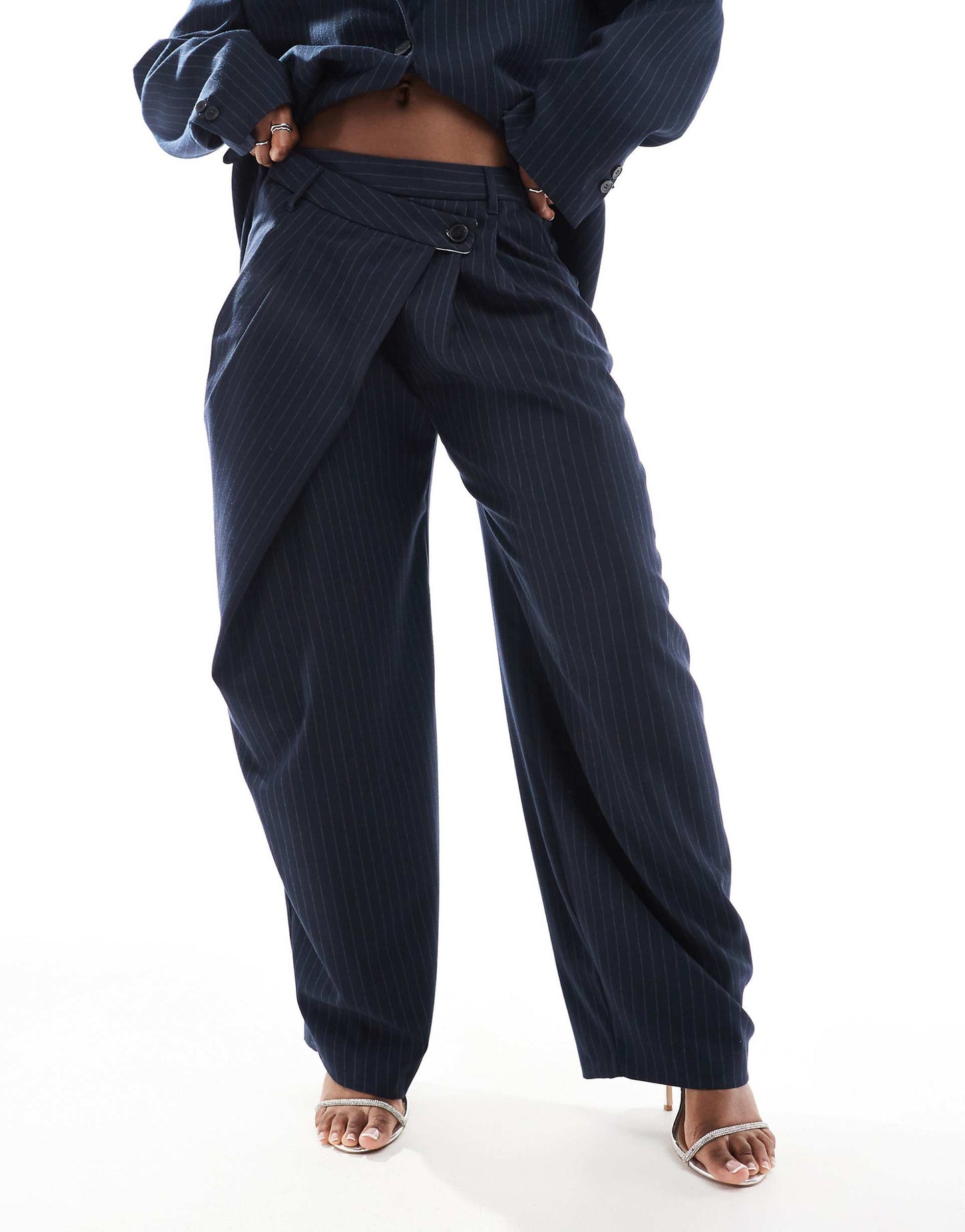 Wide Leg Tailored Trousers Co-Ord