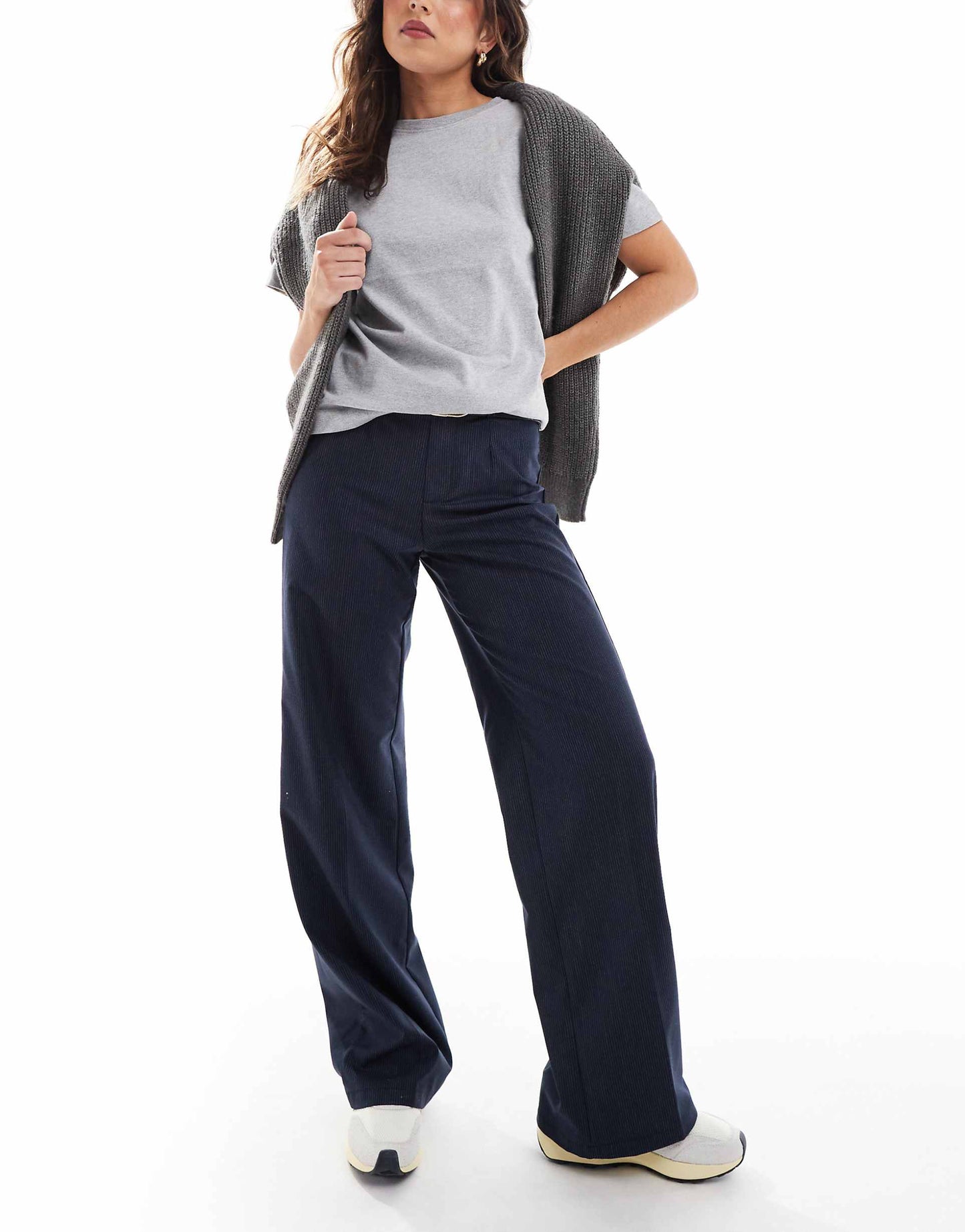 Wide Leg Tailored Trousers