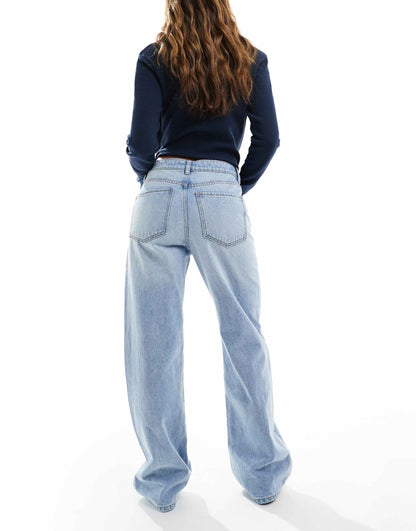 Straight Wide Leg Jeans