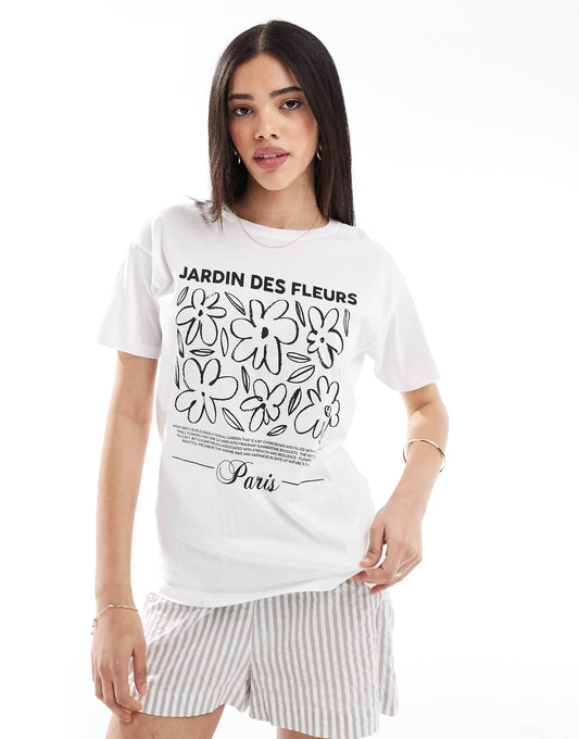 Jardin Des Fleurs Floral Print T-Shirt