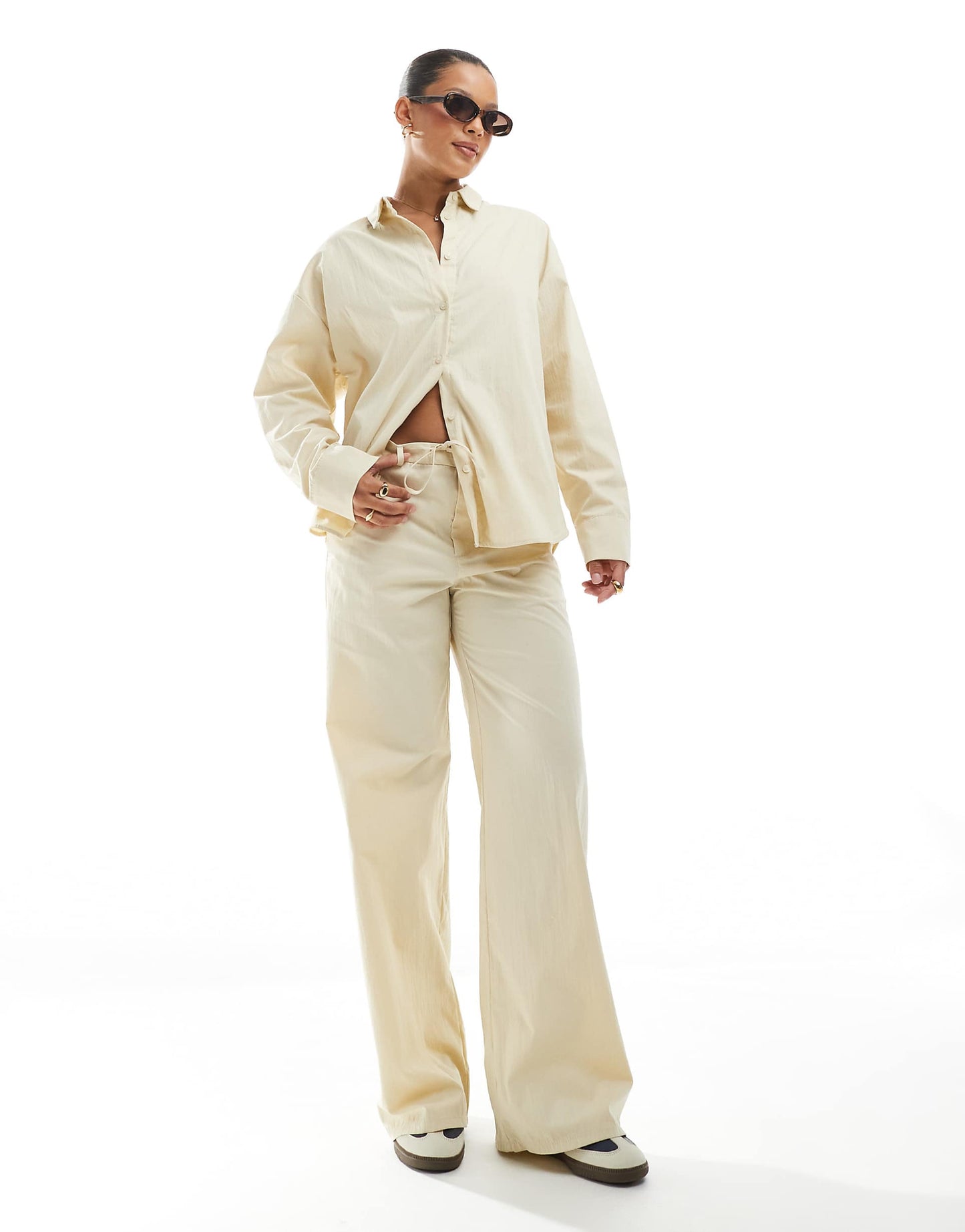 Tie Waist Wide Leg Trouser Co-Ord