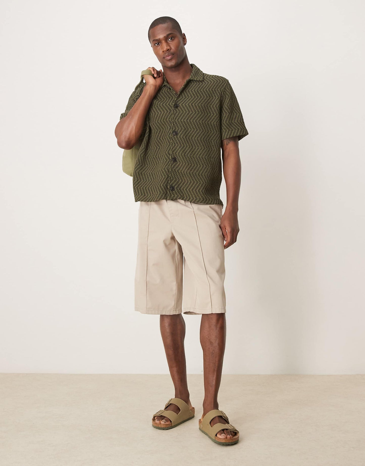 Boxy Shirt With Crochet Design