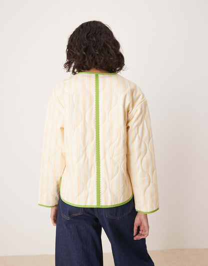 Tassel Trim Stripe Jacket