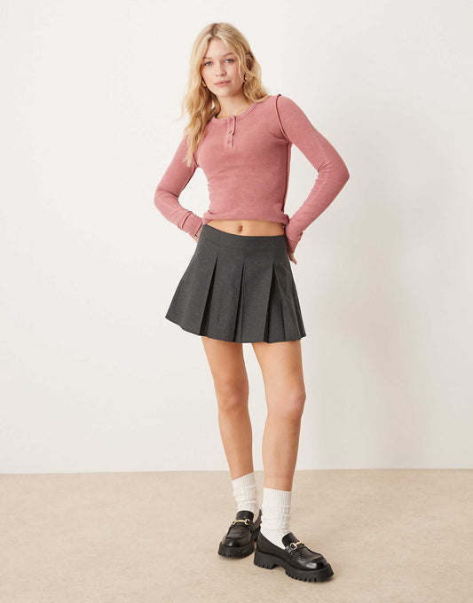 Pleated Mini Skirt