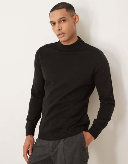 Knitted Turtleneck Long Sleeve T-Shirt