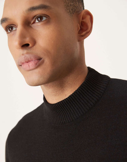 Knitted Turtleneck Long Sleeve T-Shirt