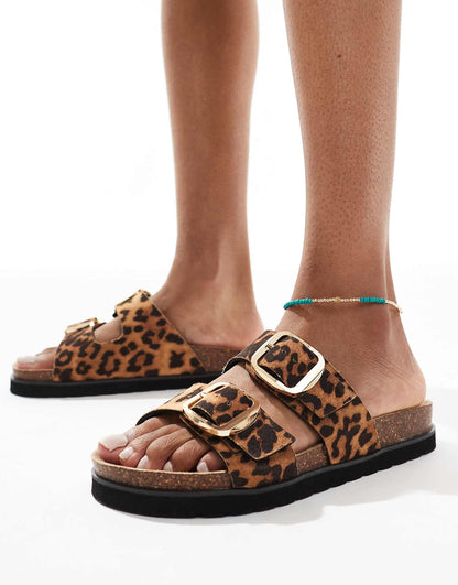 Double Strap Sandal With Buckles