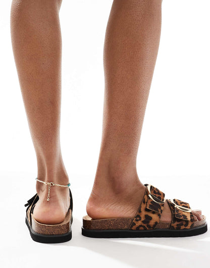 Double Strap Sandal With Buckles