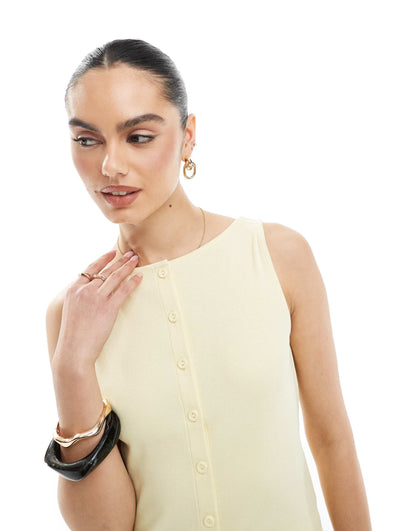 Button Through Tank Top