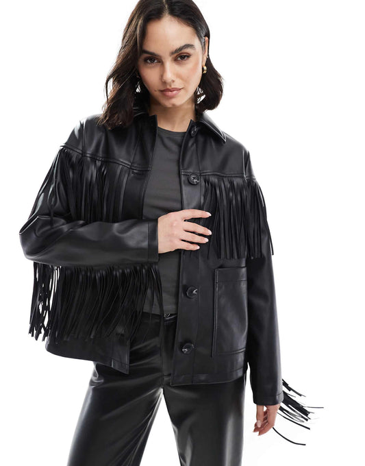 Fringe Pu Jacket