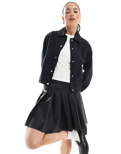 Cropped Cotton Shacket