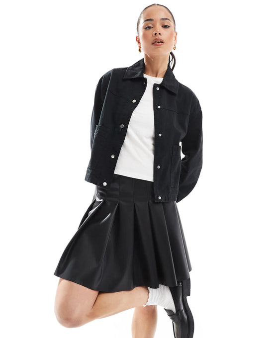 Cropped Cotton Shacket