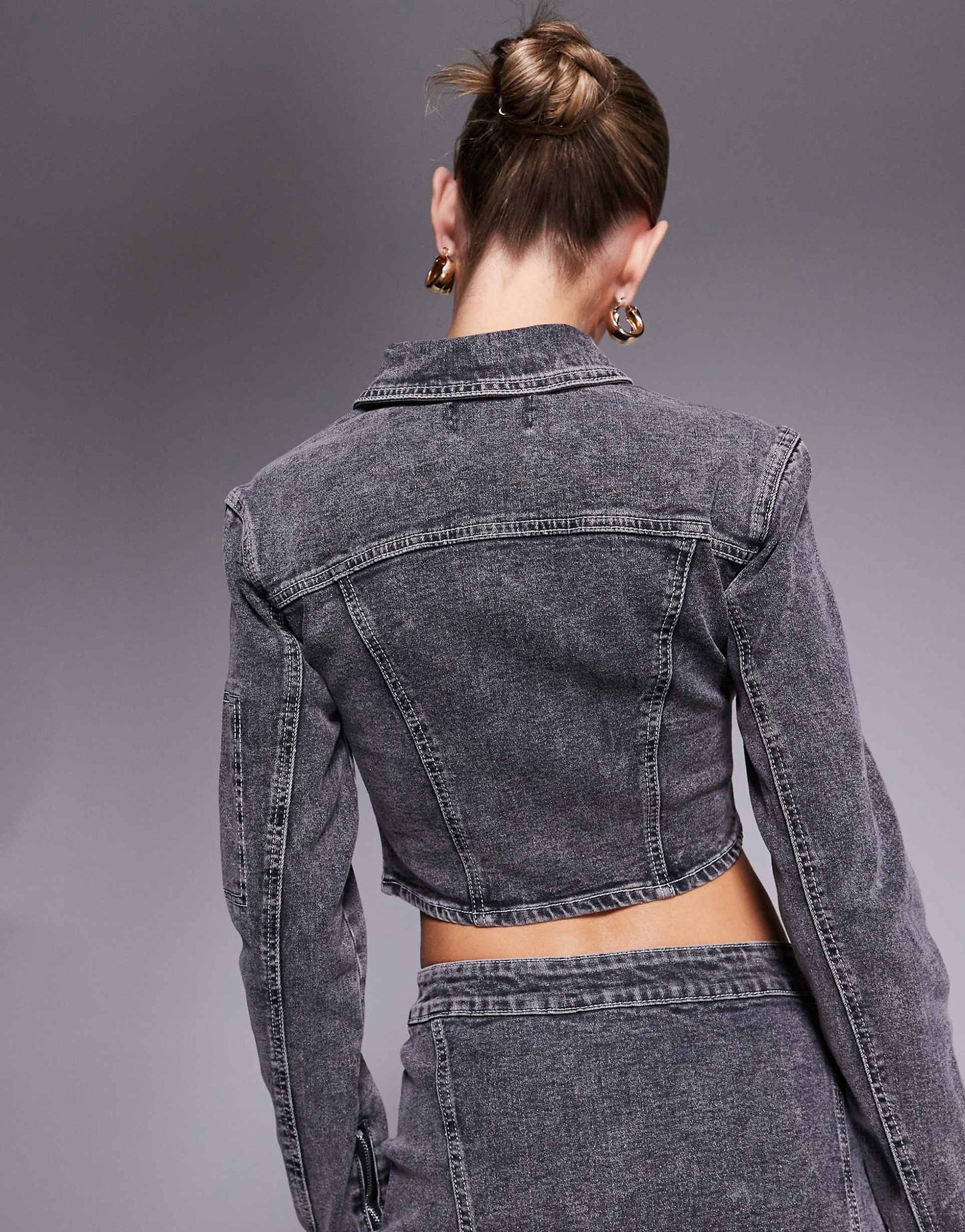 Denim Contrast Stitch Jacket