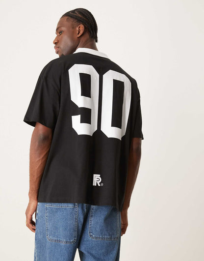 Oversized Polo With Sports Graphic