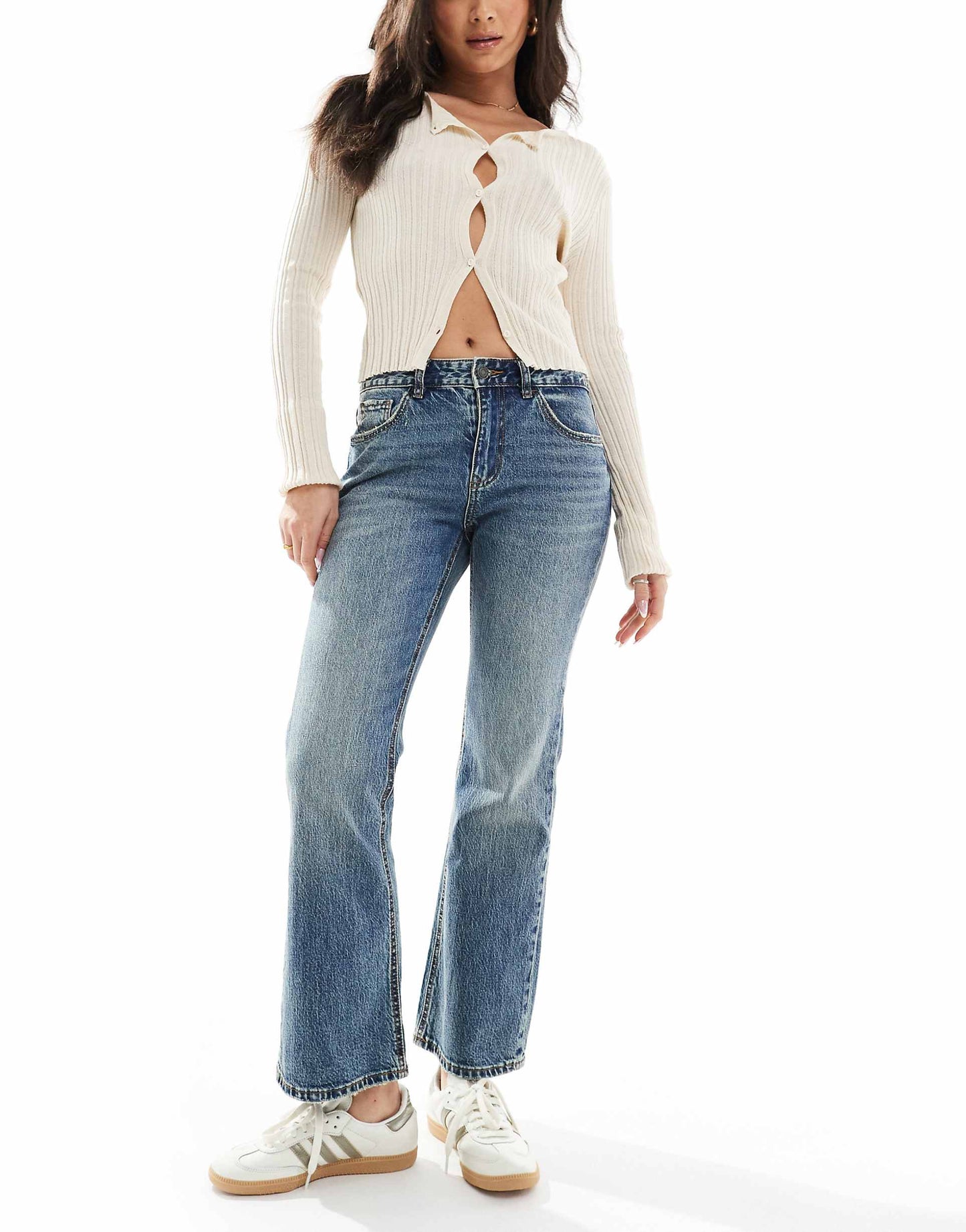 Str Flare Cropped Jean