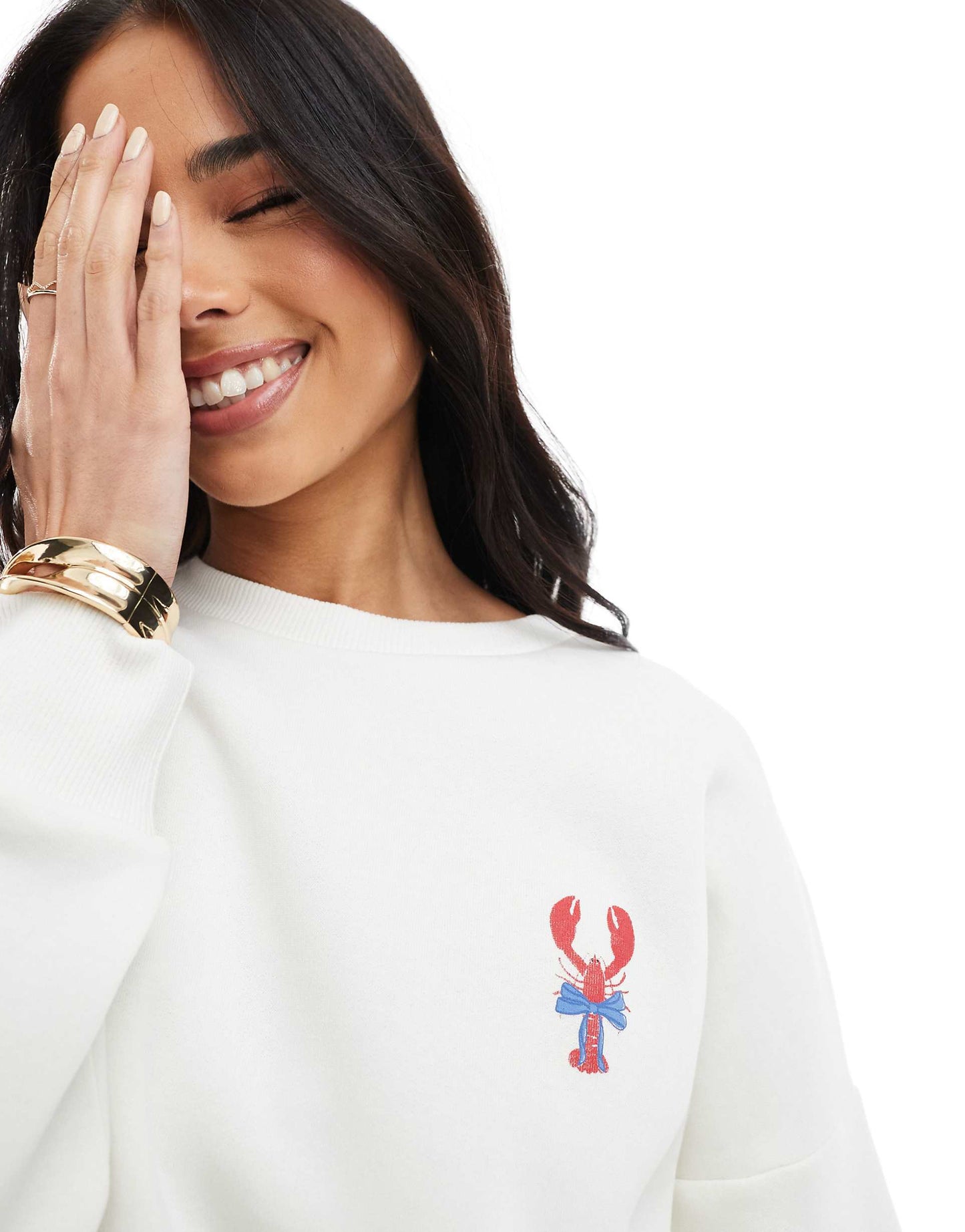 Oversized Your My Lobster Bow Sweater